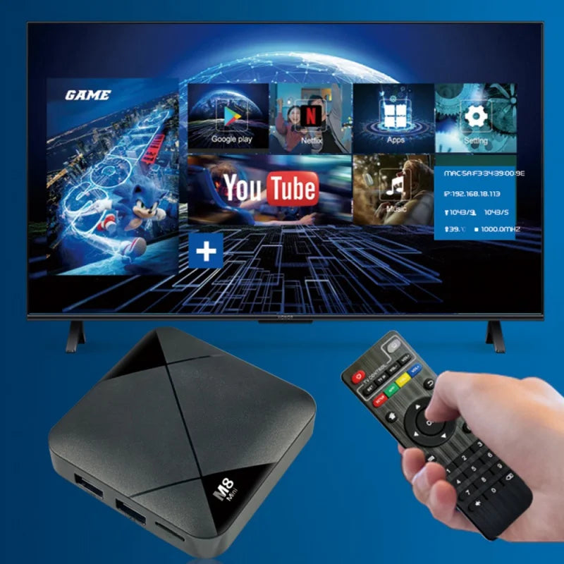 M8 Mini tv box S905 Video Game Console Android 10 7000 Games  4G WiFi 4K 64G Wireless Controller Game Stick