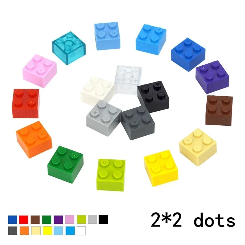 50PCS DIY 2x2 Dots Building Blocks Thick Figures Bricks Educational Creative Size 2*2 Dots Leduo 3003 Toy for Children