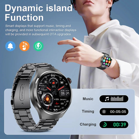 Bluetooth Call NFC IP68Waterproof Blood Sugar Smartwatch