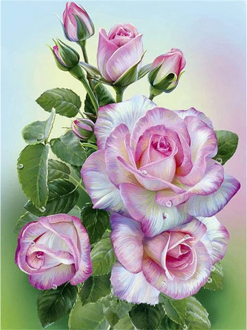 AZQSD Diamond Embroidery Rose Handmade Mosaic Flower Cross Stitch Kits Home Decoration Full Square Drill Rhinestones Sale