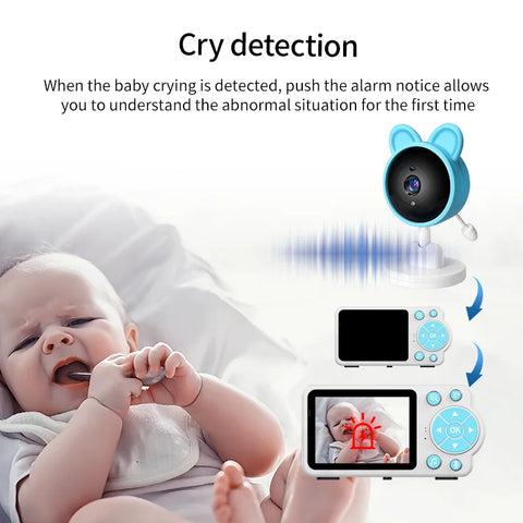 Baby monitor two-way audio voice intercom infrared night vision baby camera with monitor video surveillance security protection