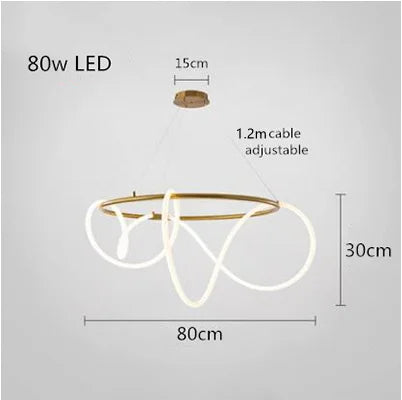 Nordic Led Long Hose Chandelier for Table Dining Room Kitchen Bar Minimalist Pendant Lamp Home Decor Lighting Lusters Luminaires