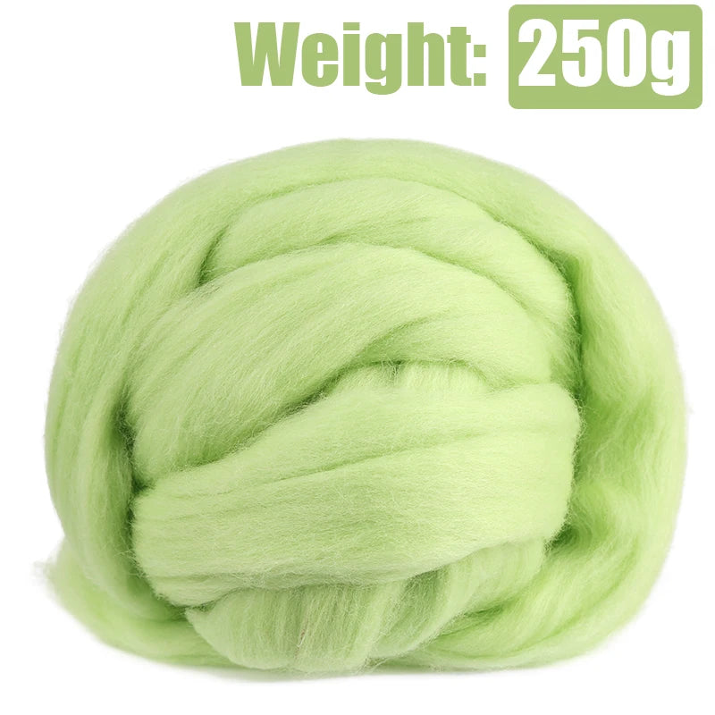 For Needle Felting KitBlended Roving 250g, Needle Felting Wool, Hand Dyed Wool Top, Merino Mixed Natural Wool Roving