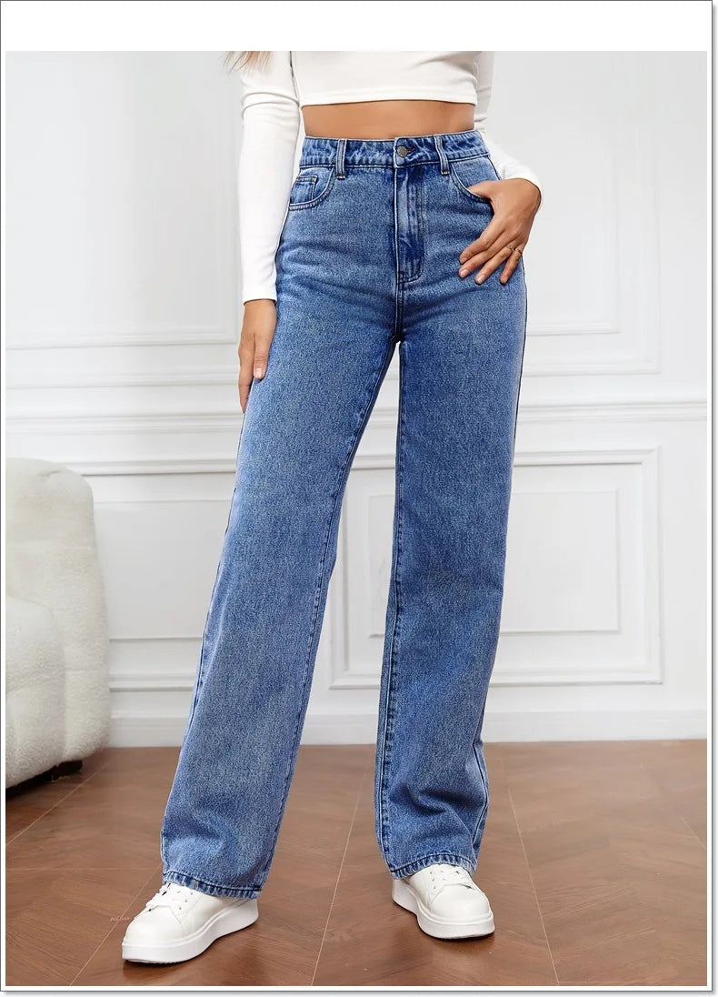 Casual Women's High Waist Jeans