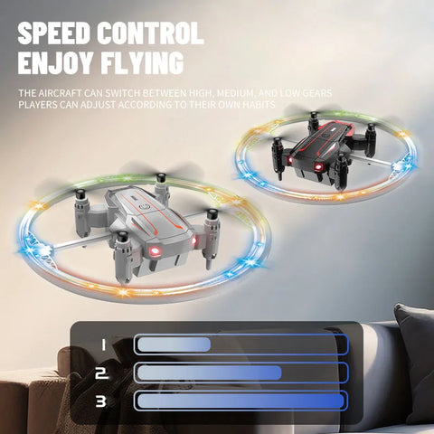 Remote-Controlled Aircraft with LED Light Strip Stunt Rotation 360°