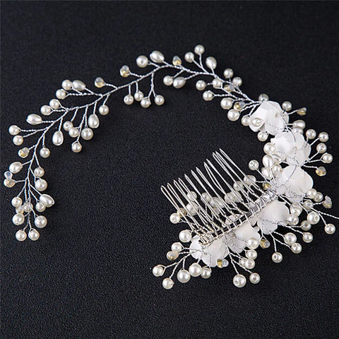 Luxury Wedding Hair Jewelry For Bridal Pearl Hair Comb Hand Made Hair Accessory New