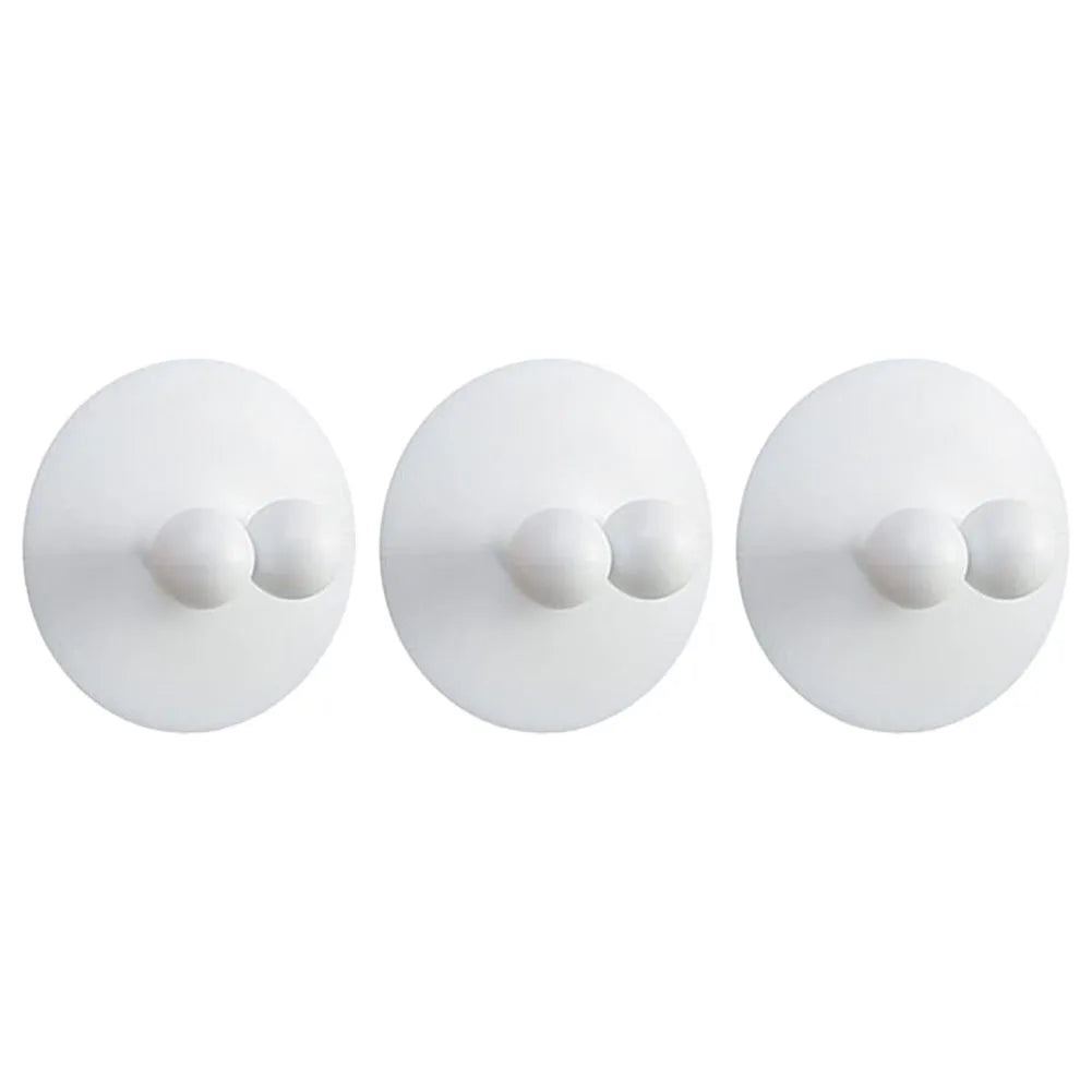 3PCS Punch-free Wall-Mounted Storage Hook With Suction Cup