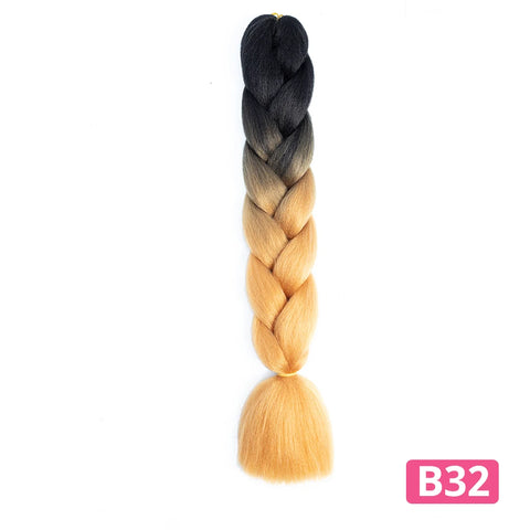 Colorful Hair for Braids Synthetic Braiding Hair Extensions for Girls Jumbo Braid Hair for Crochet Box Expression Braiding Hair