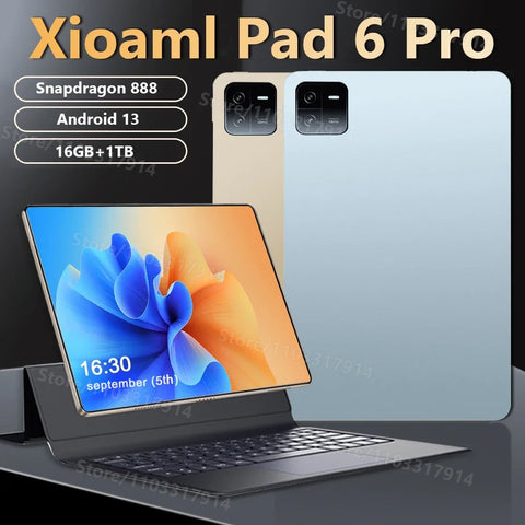 2024 Original Global Version Pad 6 Pro Tablet Android 13 16GB 1TB Snapdragon 888 10Core Tablets PC 5G Dual WIFI HD 4K PAD 6 Pro