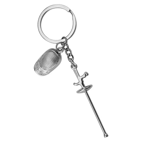 Fencing Sports Keychain Retro Fencing Art Keychain Pendant Keychain Men's and Women's Club Gifts