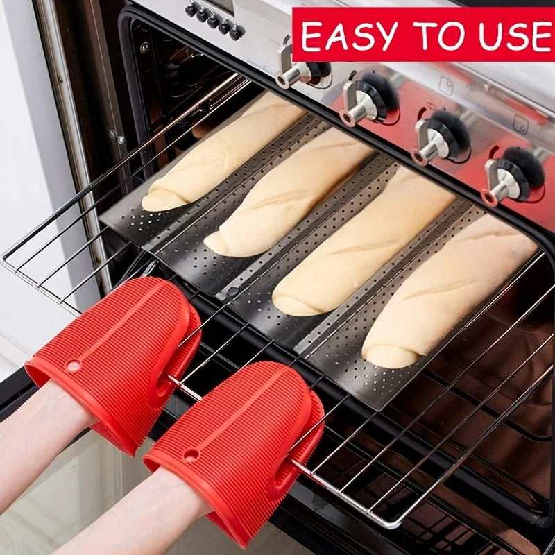 Plus Size 3/4 Grooves Baguette Not Stick Baking Tray Waves Bakeware Baguette Mold French Bread Toast Baking Tool