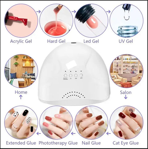 Nail Dryer Machine Nail Home Use Light Uv Gel Varnish Manicure Equipment Tools