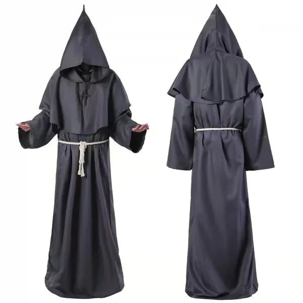 Monk Clothing Ancient Costume Medieval Monk Robe Wizard Clothing Priest Clothing Halloween Cos Costume