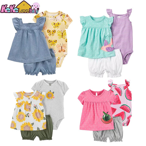 Summer Baby Girls Clothes Set