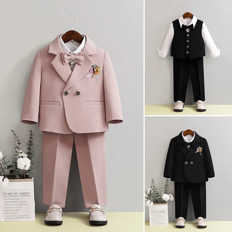 Children Formal Pink Wedding Dress Suit