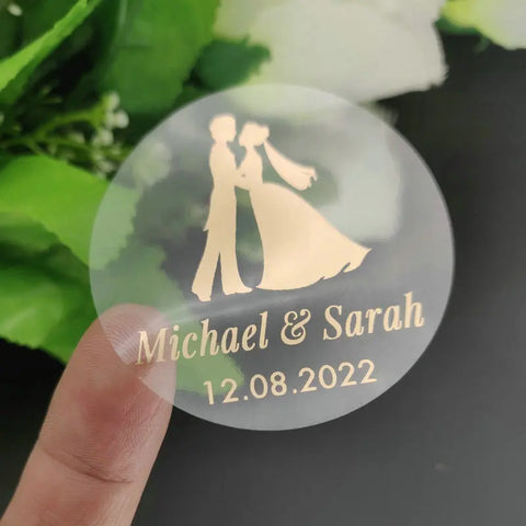 Wedding Engagement Anniversary Party Favors Label Stickers