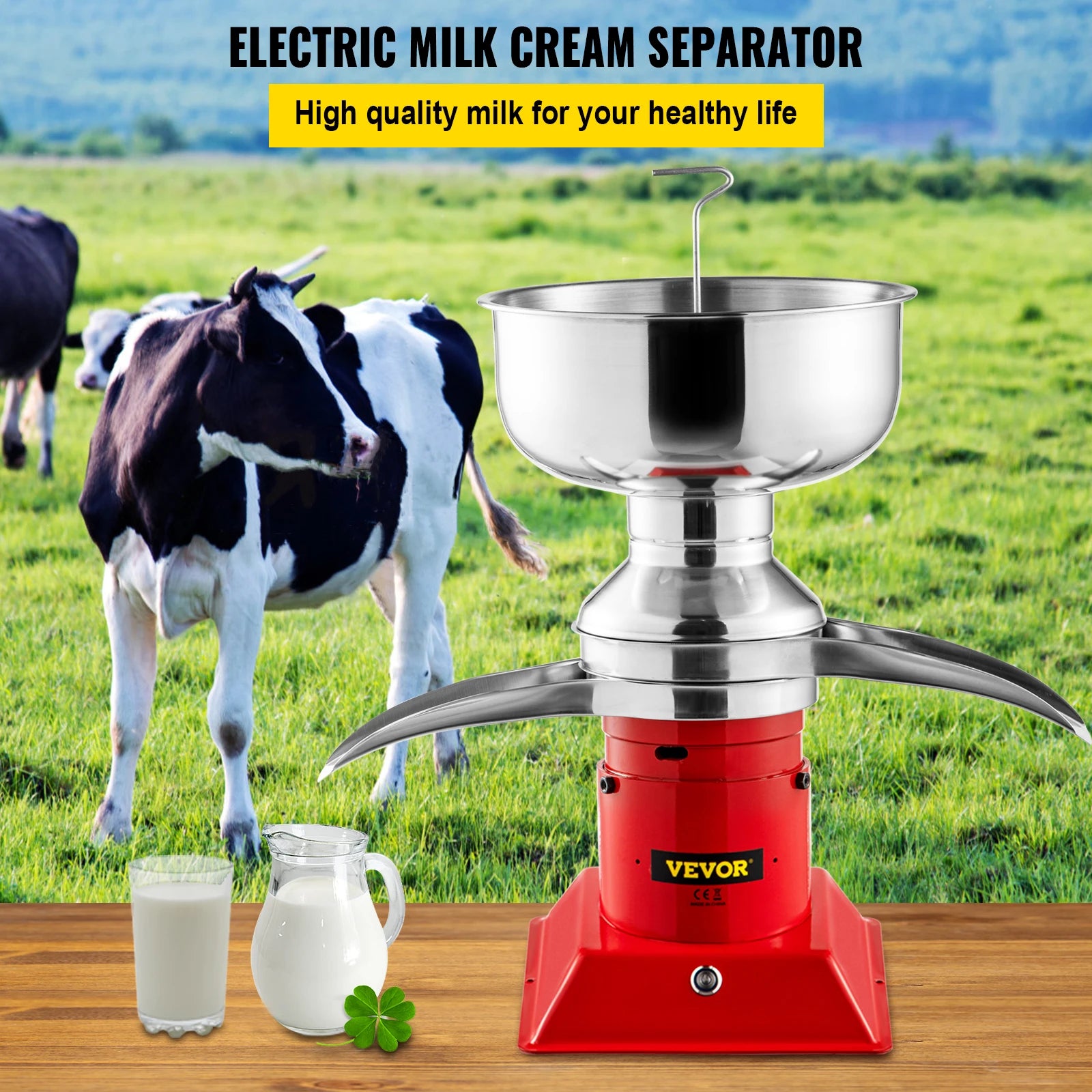 Electric Milk Cream Separator Butter Milk Skimming Machine