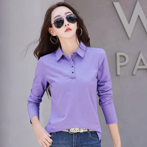 Women Button Casual Office Lady Formal Women Tops