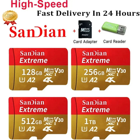 Original 1TB Flash Card Mini Micro TF Card 512GB Large Capacity SD Card 128GB Class10 High Speed SD Card for PC/Phone/Camera/Mac