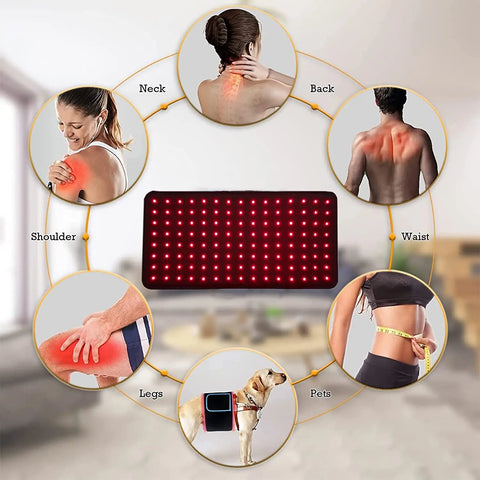 120 LEDs 660nm Red Light Belt and 850nm  Light Therapy Devices Heating Pads Wearable Wrap for Body