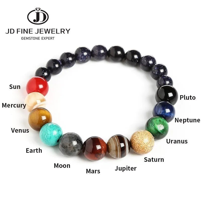 Eight Planets Bead Bracelets Men Women Universe