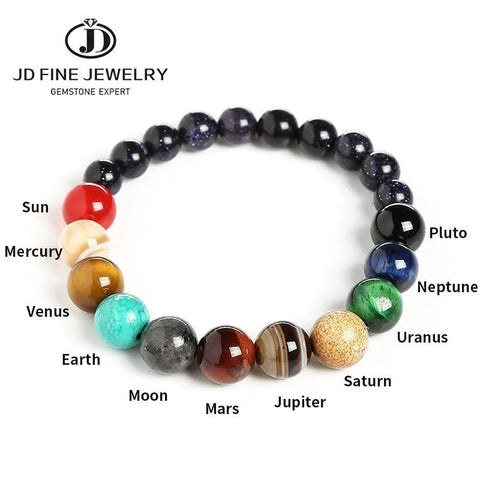 Eight Planets Bead Bracelets Men Women Universe