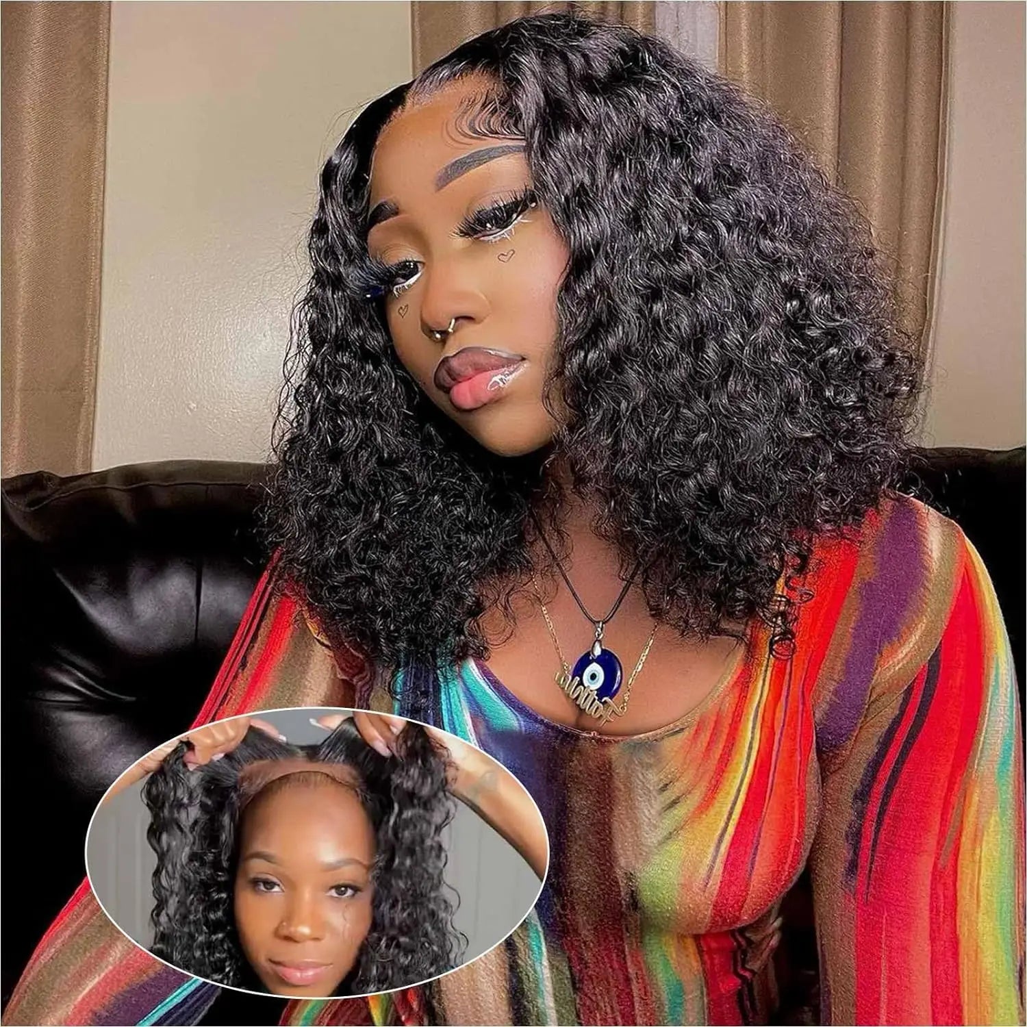 Deep Wave 13x4 lace Front Wigs Human Hair Wigs For Women 13x6 Curly Bob Wigs Pre Plucked Baby Hair Brazilian 5x5 Closure Wigs