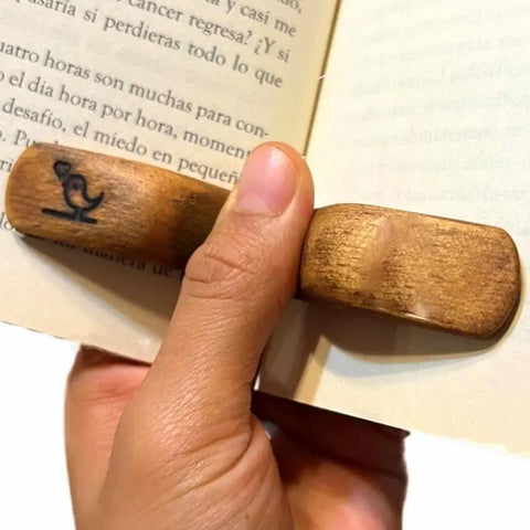 New Wooden Thumb Bookmark One Hand Reading Thumb Book Support Book Page Holder Bookmark For Book Lovers Fast Reading Aids Tools