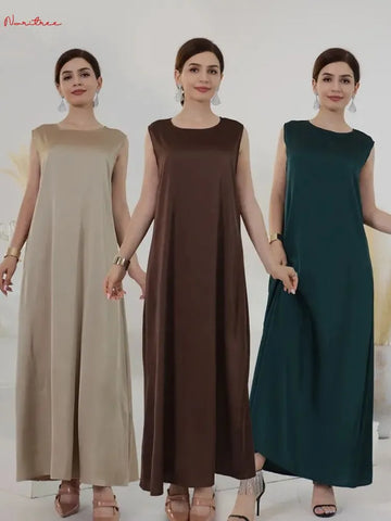 Fashion Silky Inside dress Muslim Dresses