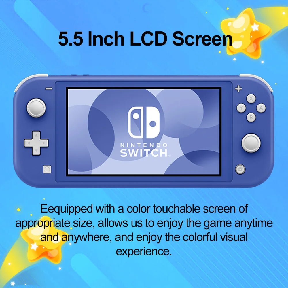 Nintendo Switch Lite Blue Game Console Multiple Color Optional 275g with 5.5 Inch LCD Touch Screen Lightweight and Portable