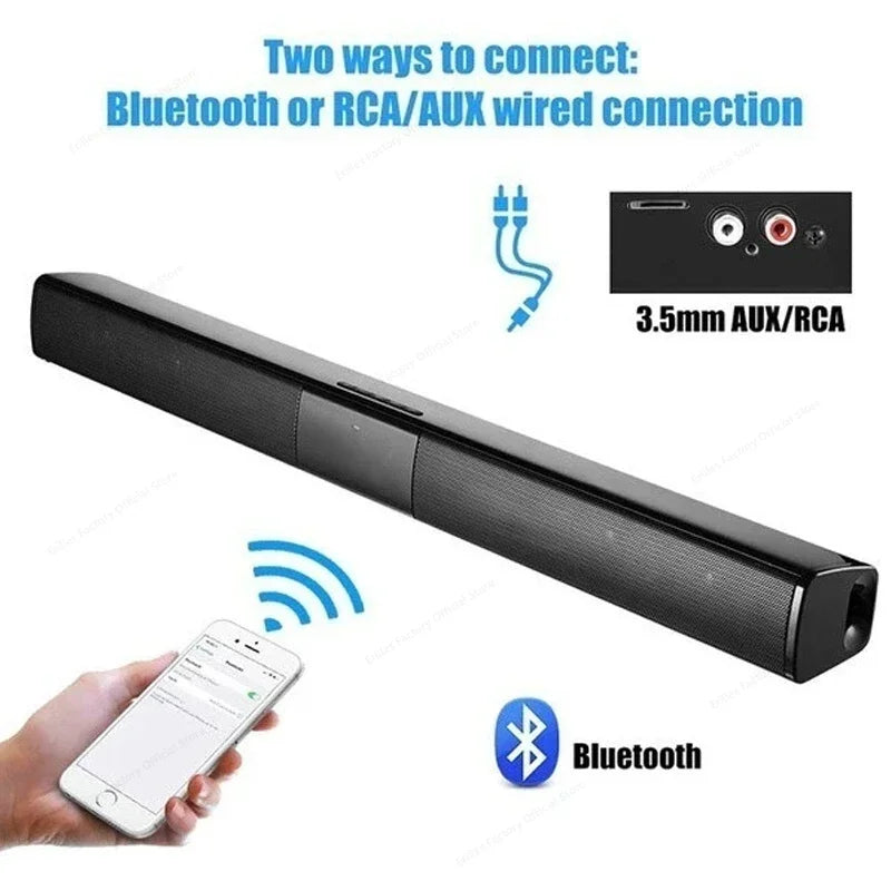 High Quality Smart Wireless Bluetooth Speaker High Power Wallmounted 40w Sound Bar Stereo Home Theater TV Strong Bass Sound Bar