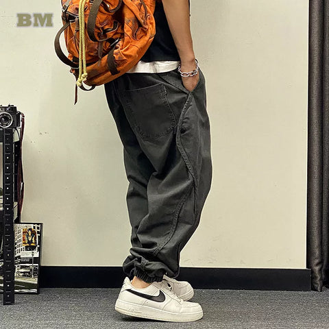 Casual Joggers Korean Hip Hop Baggy Trousers Male