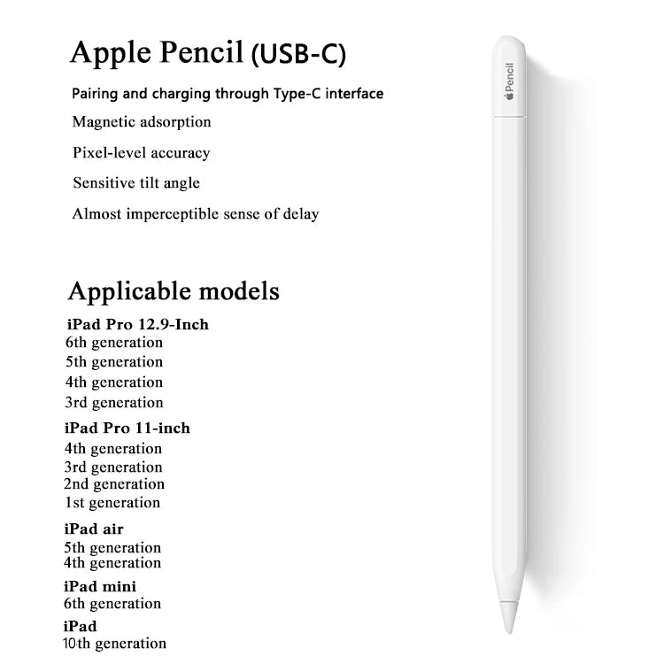 Apple Pencil USB-C Stylus Pen iOS Tablet Touch Pen