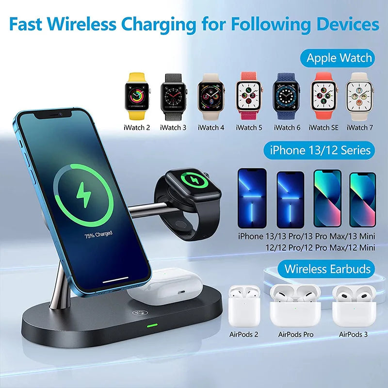 3 in 1 Wireless Charger Stand Magnetic For iPhone