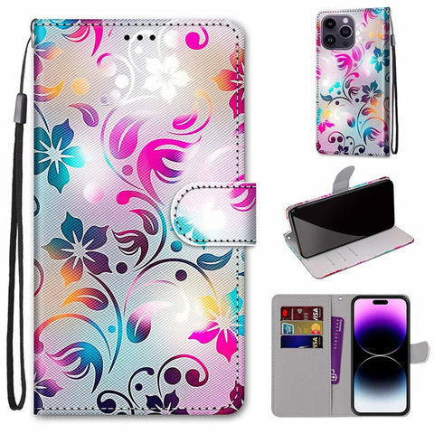 Flower Pattern Flip Case For Xiaomi