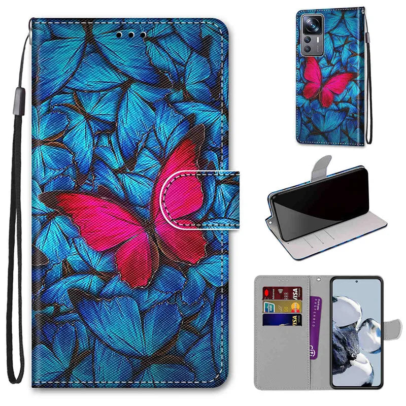 Flower Pattern Flip Case For Samsung Galaxy