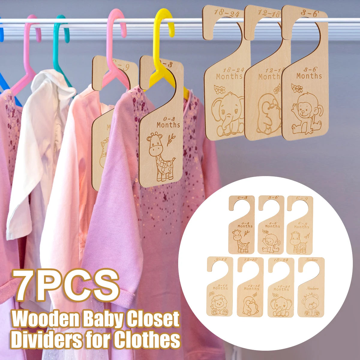 Double-Sided Baby Clothing Dividers from Newborn