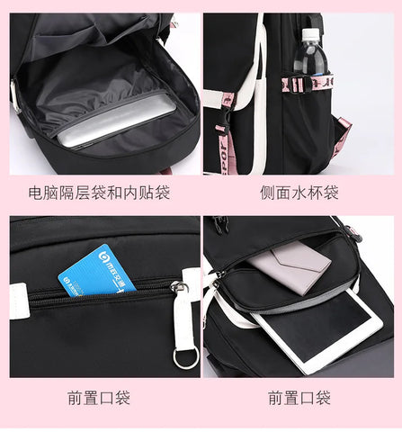 Usb Charging School Bags Teenage Girls Boys