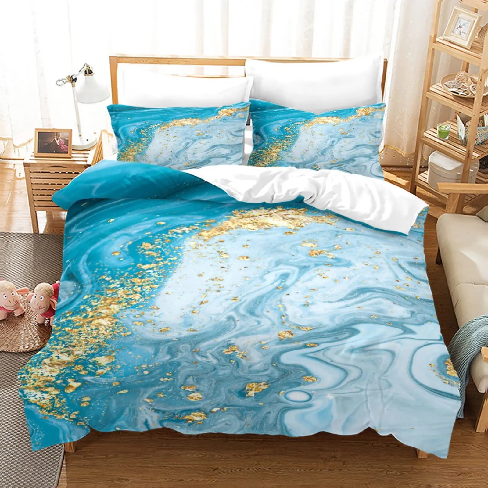 Marble Patterns Printed Bedding Set