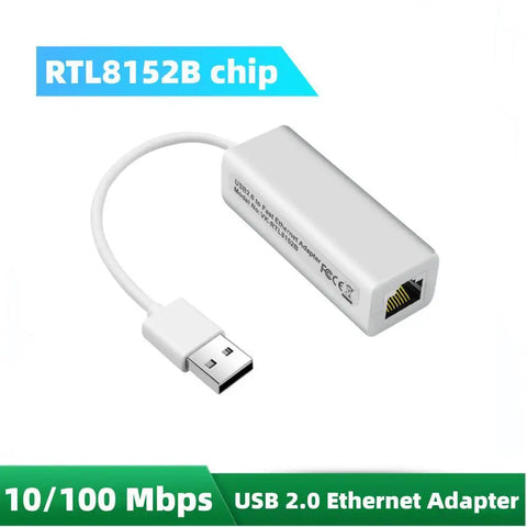 Portable USB 2.0 to RJ45 Ethernet Network Card RTL8152B Chip Lan USB Adapter 10/100Mbps for PC windows 7 8 10 XP Tablet Laptop