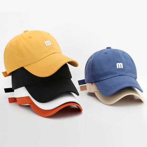 Embroidered M Baseball Cap For Women