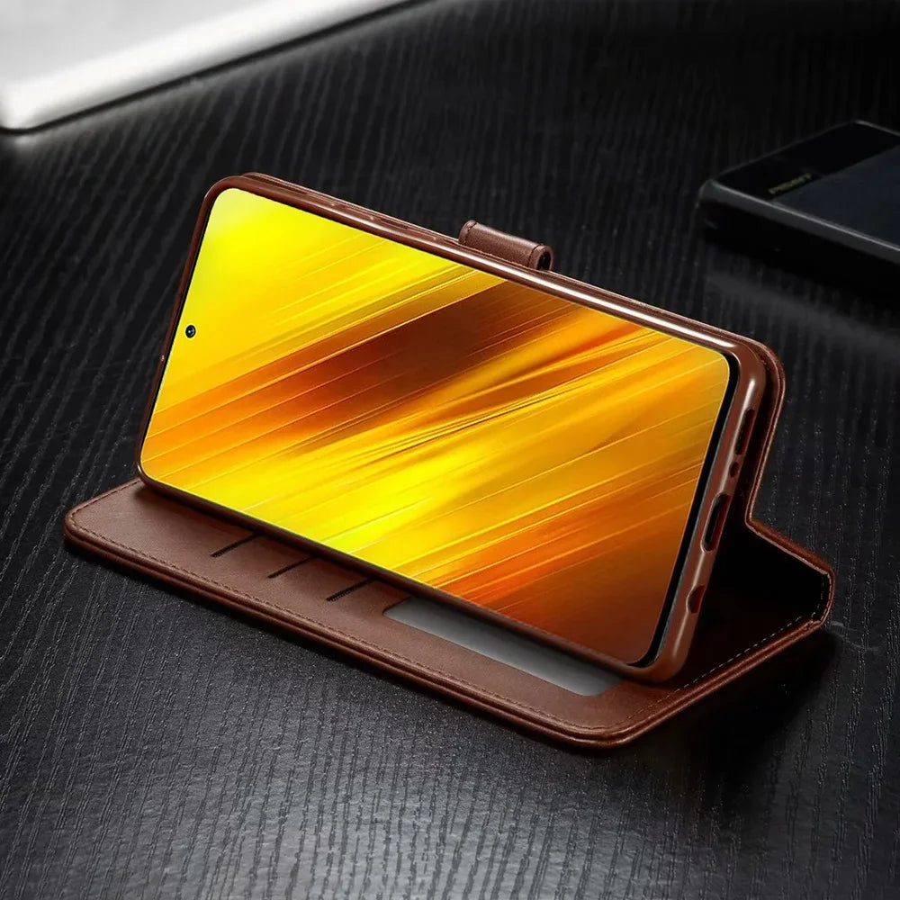 Leather Wallet Case for Xiaomi Poco