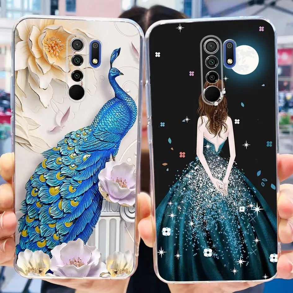 For Xiaomi Redmi 9 Prime Case Fashion Marble Soft Silicone Transparent Phone Back Cover For Xiaomi Redmi 9 Bumper on Redmi9 Capa