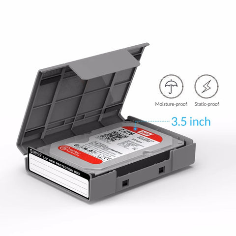 ORICO 3.5" Portable Hard Disk Protection Case Hard Drive External Storage Case with Waterproof and Shockproof Hard Drive Case