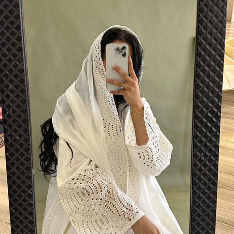 Front Open Abaya Hijab Women Muslim Fashion Hollow Out Sleeve Patchwork Arab Dubai Moroccan Kimono Corban Eid Islamic Maxi Robe