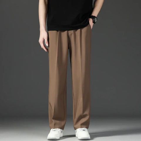 Men's Pants Straight Loose Sweatpants Soft Fashion Draping woven