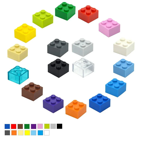 50PCS DIY 2x2 Dots Building Blocks Thick Figures Bricks Educational Creative Size 2*2 Dots Leduo 3003 Toy for Children