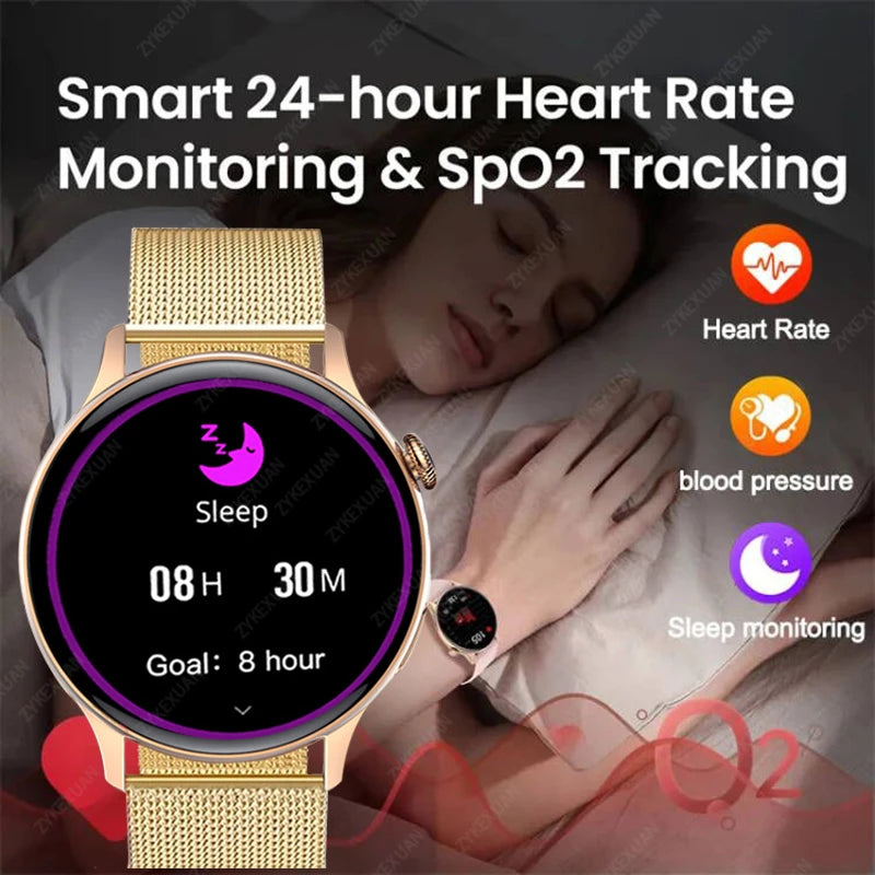 2024 Smartwatch Women 466*466 AMOLED 1.43" HD Screen Always Display Time Bluetooth Call IP67 Waterproof Sports Smart Watch Men