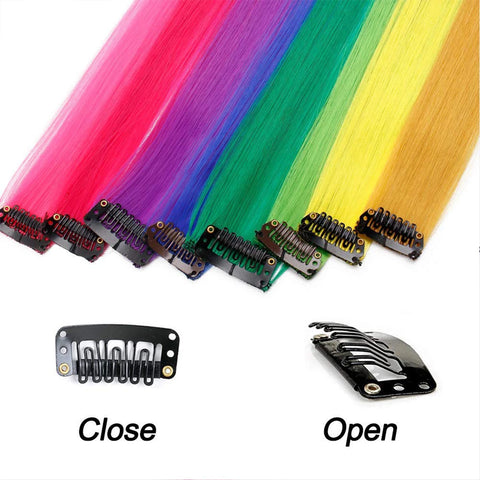 Long Straight Hair Extensions Colored Hair Clips