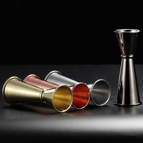 Dual Shot Stainless Steel Measure Cup Cocktail Shaker Drink Spirit Measure Jigger Kitchen Bar Barware Tools